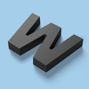 Strong Alphabet Magnets - Black