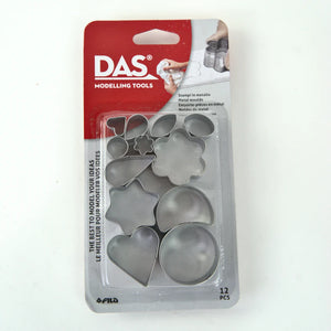 DAS Modelling Tools - 12 Metal Clay Cutters