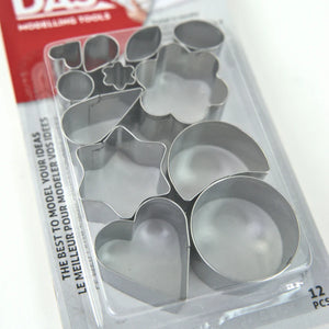 DAS Modelling Tools - 12 Metal Clay Cutters