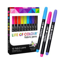 Load image into Gallery viewer, Permanent Fabric Pens - Set of 10