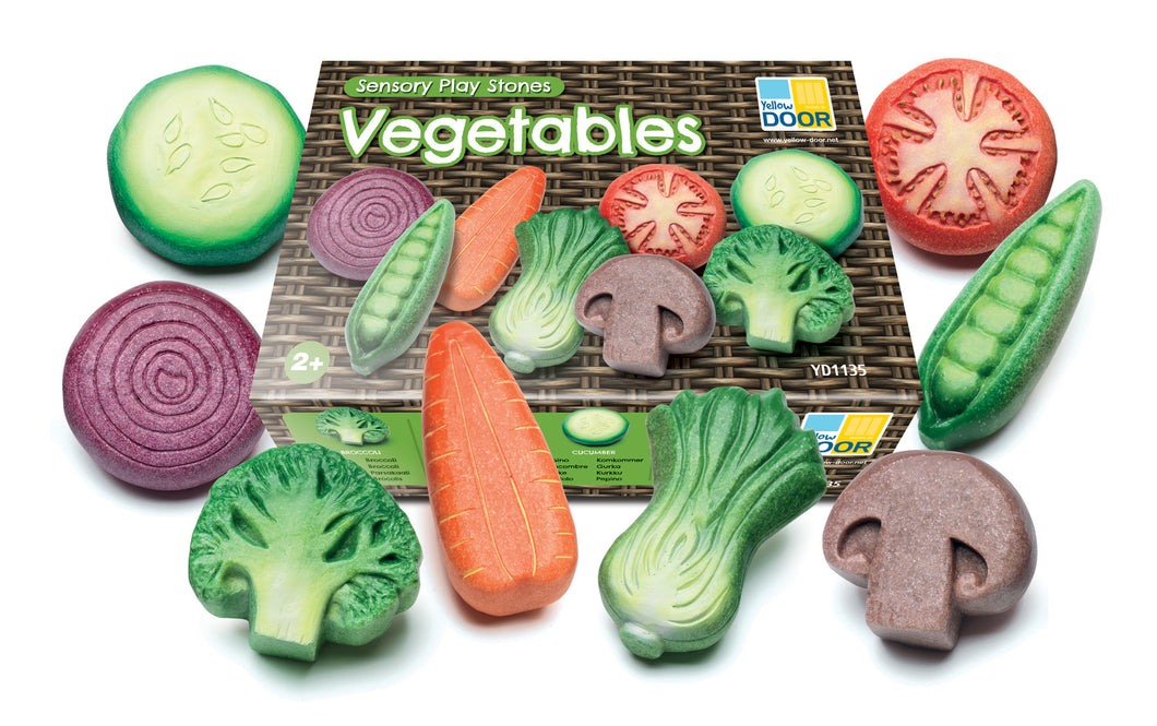 Sensory Play Stones - Vegetables