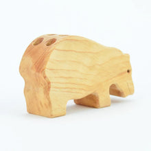 Load image into Gallery viewer, Wooden Pencil Holder Hippo - 12 Holes