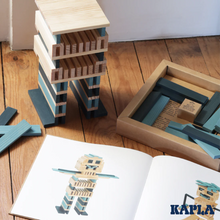 Load image into Gallery viewer, Kapla Book and Colours Set - Light Blue + Dark Blue