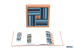 Kapla Book and Colours Set - Light Blue + Dark Blue