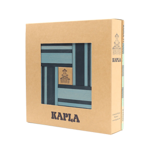 Kapla Book and Colours Set - Light Blue + Dark Blue