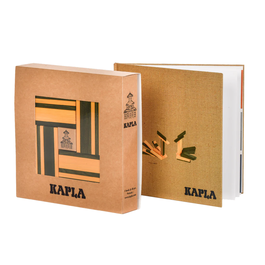 Kapla Book and Colours Set - Yellow + Green