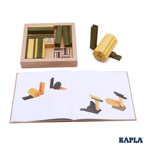 Kapla Book and Colours Set - Yellow + Green