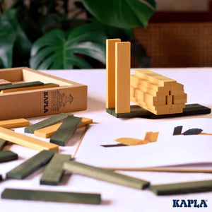 Kapla Book and Colours Set - Yellow + Green