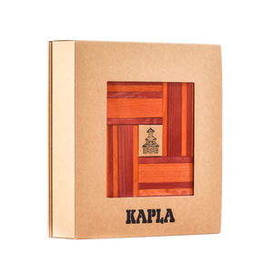 Kapla Book and Colours Set - Red + Orange