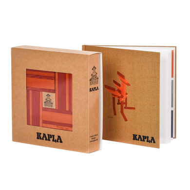 Kapla Book and Colours Set - Red + Orange