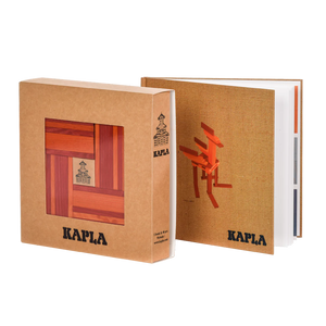 Kapla Book and Colours Set - Red + Orange