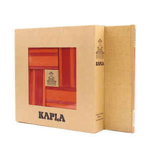 Kapla Book and Colours Set - Red + Orange