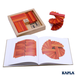 Kapla Book and Colours Set - Red + Orange