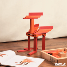 Load image into Gallery viewer, Kapla Book and Colours Set - Red + Orange