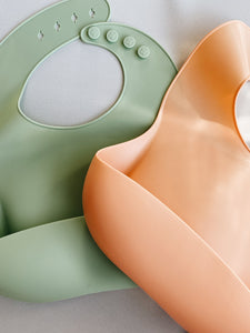 Silicone Bibs - Peach