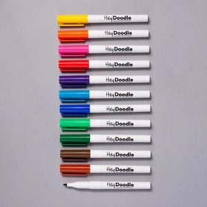 HeyDoodle Extended 12 Fine-Tip Marker Set