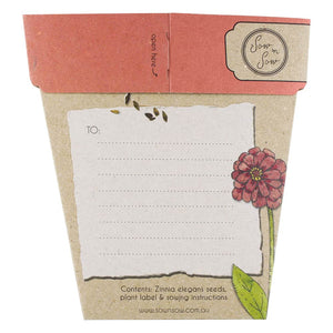 Gift of Seeds - Hooray Zinnia
