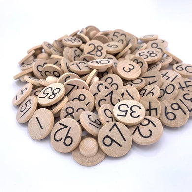 Coins with Pegs - 1-100 Numbers Set
