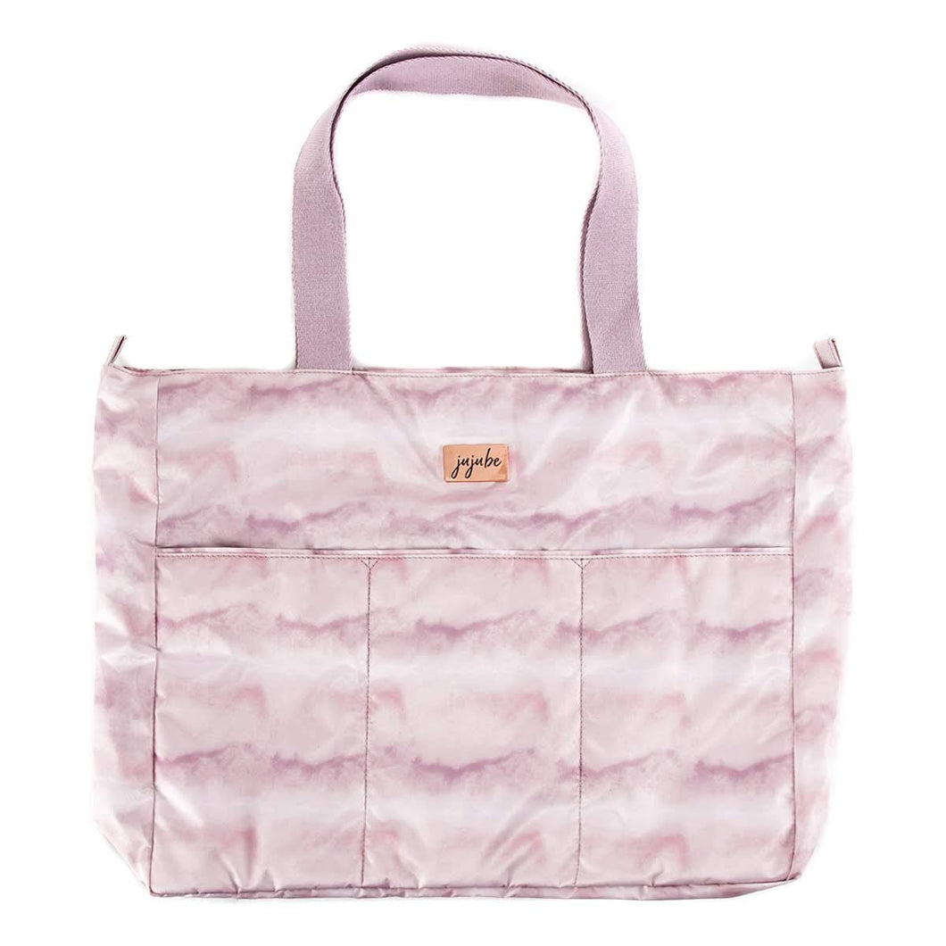 uJuBe Super Be Tote Diaper Bag in Rose Quartz Front View