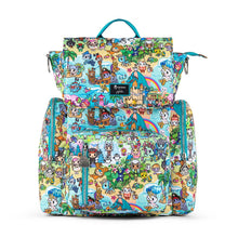 Load image into Gallery viewer, JuJuBe Be Sporty Backpack Diaper Bag in Fantasy Paradise Front View