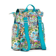Load image into Gallery viewer, JuJuBe Be Sporty Backpack Diaper Bag in Fantasy Paradise Rear View