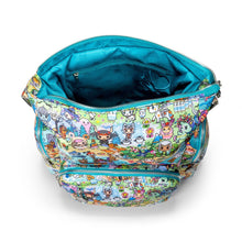 Load image into Gallery viewer, JuJuBe Be Sporty Backpack Diaper Bag in Fantasy Paradise Inside View