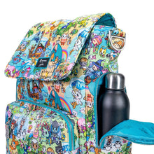 Load image into Gallery viewer, JuJuBe Be Sporty Backpack Diaper Bag in Fantasy Paradise Sideway View