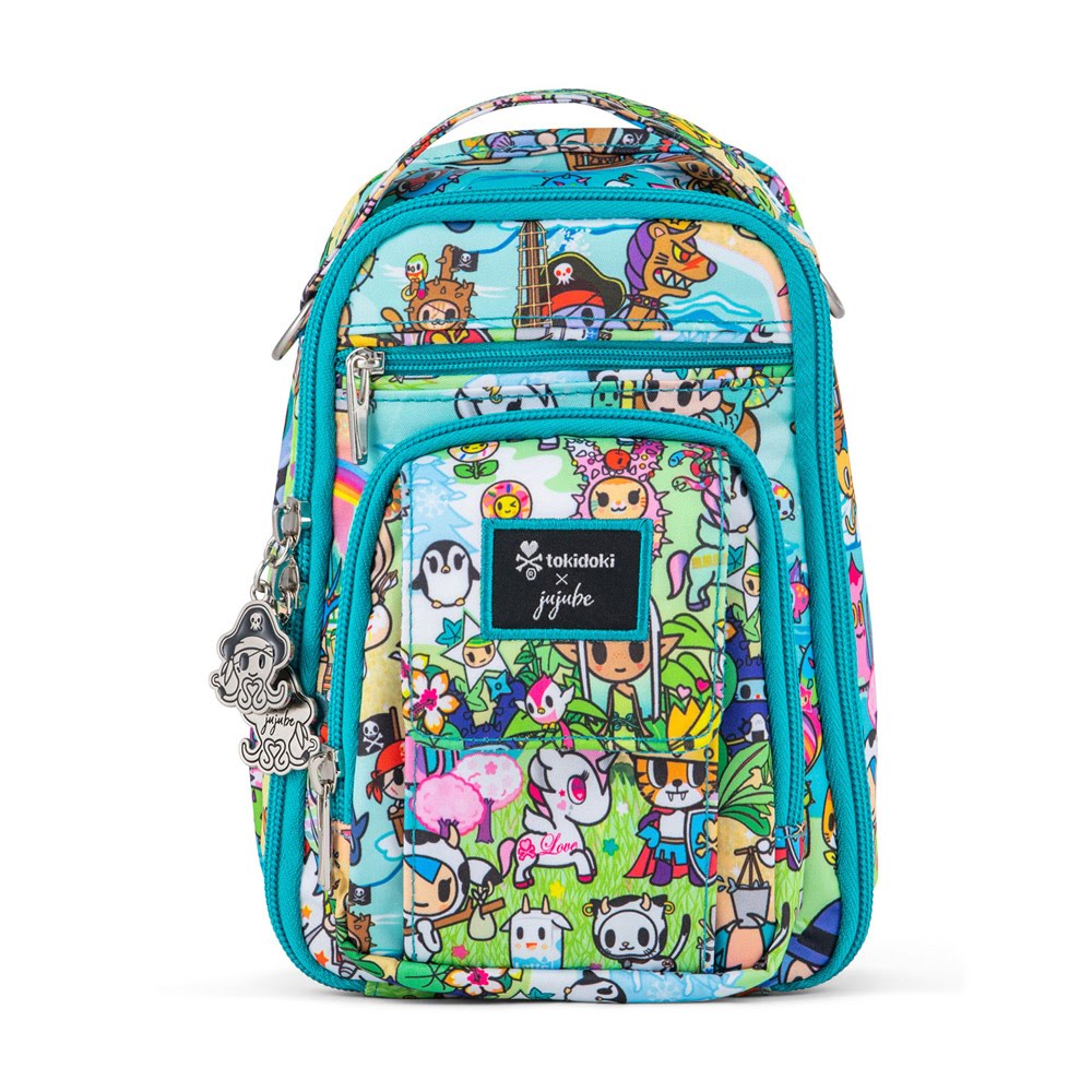 JuJuBe Mini BRB Backpack Diaper Bag in Fantasy Paradise Front View