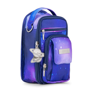JuJuBe Mini BRB Backpack Diaper Bag in Galaxy Sideway View