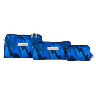JuJuBe Be Set Travel Accessory Bag in Blue Steel Front View