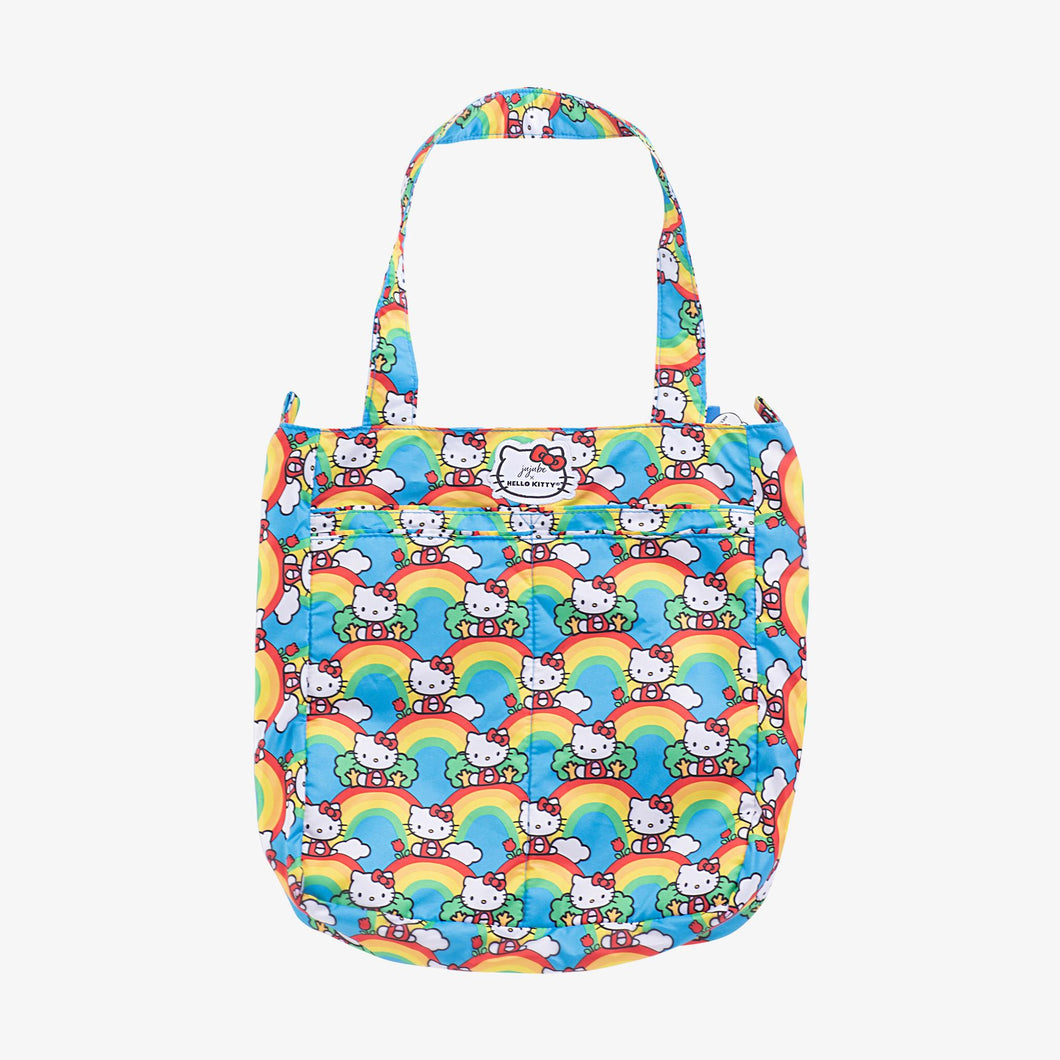 JuJuBe Be Light Everyday Tote Diaper Bag in Hello Rainbow Front View