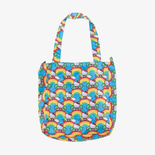 Load image into Gallery viewer, JuJuBe Be Light Everyday Tote Diaper Bag in Hello Rainbow Rear View