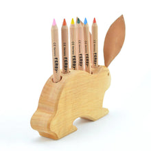 Load image into Gallery viewer, Wooden Pencil Holder Bunny - 6 Holes