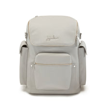 Load image into Gallery viewer, JuJuBe Forever Backpack Diaper Bag in Stone Front View