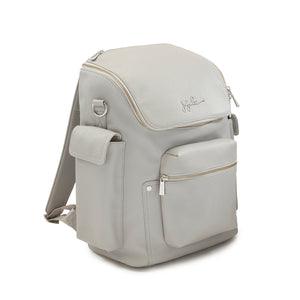 JuJuBe Forever Backpack Diaper Bag in Stone Sideway View