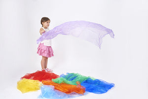 Rainbow Organza Fabric - 7pcs