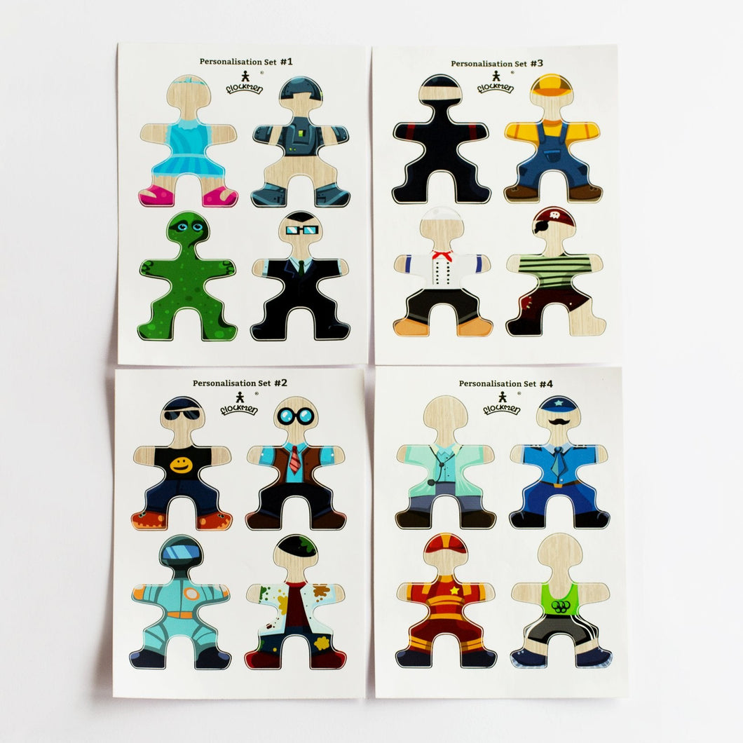 Flockmen Personalisation Sticker Set - 16 Characters