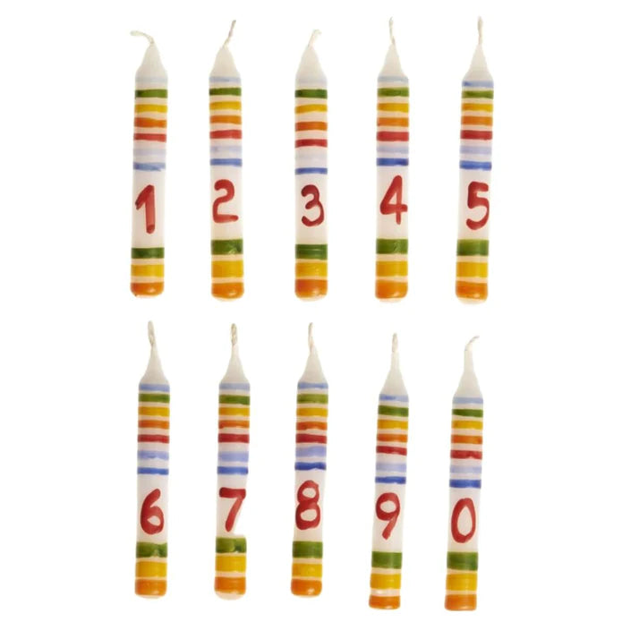 Decorative Candle Striped with Number