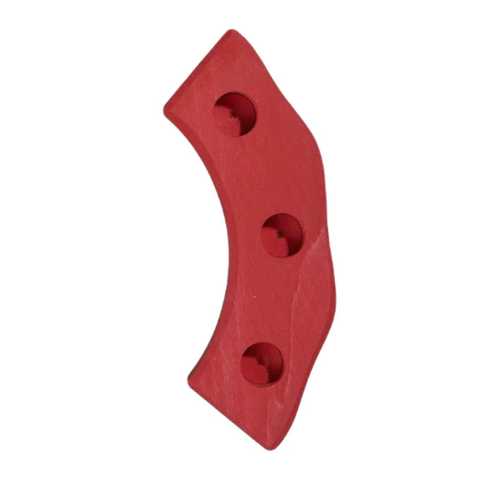 Wooden Quarter Circle Birthday Ring - Red