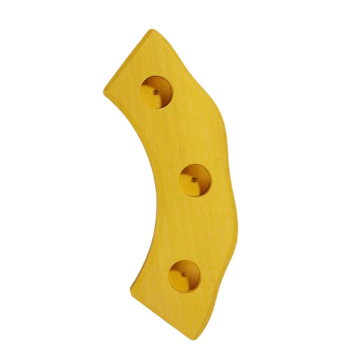 Wooden Quarter Circle Birthday Ring - Yellow