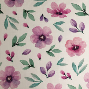 Organic Cotton Swaddle - Watercolour Pink Flowers
