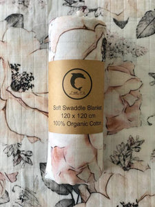 Organic Cotton Swaddle - Roses at Dawn