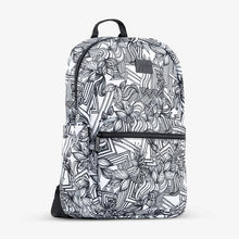 Load image into Gallery viewer, uJuBe Midi Backpack Diaper Bag in Sketch Front Sideway View