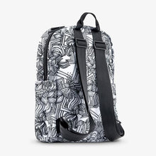 Load image into Gallery viewer, uJuBe Midi Backpack Diaper Bag in Sketch Rear Sideway View