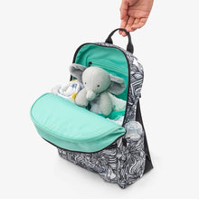 Load image into Gallery viewer, uJuBe Midi Backpack Diaper Bag in Sketch Inside View