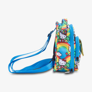 uJuBe Mini BRB Backpack Diaper Bag in Hello Rainbow Side View