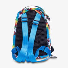 Load image into Gallery viewer, uJuBe Mini BRB Backpack Diaper Bag in Hello Rainbow Rear View