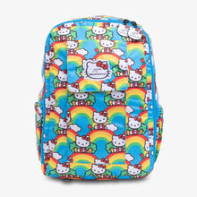Load image into Gallery viewer, uJuBe MiniBe Backpack Diaper Bag in Hello Rainbow Front View