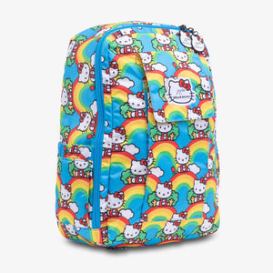 uJuBe MiniBe Backpack Diaper Bag in Hello Rainbow Sideway View