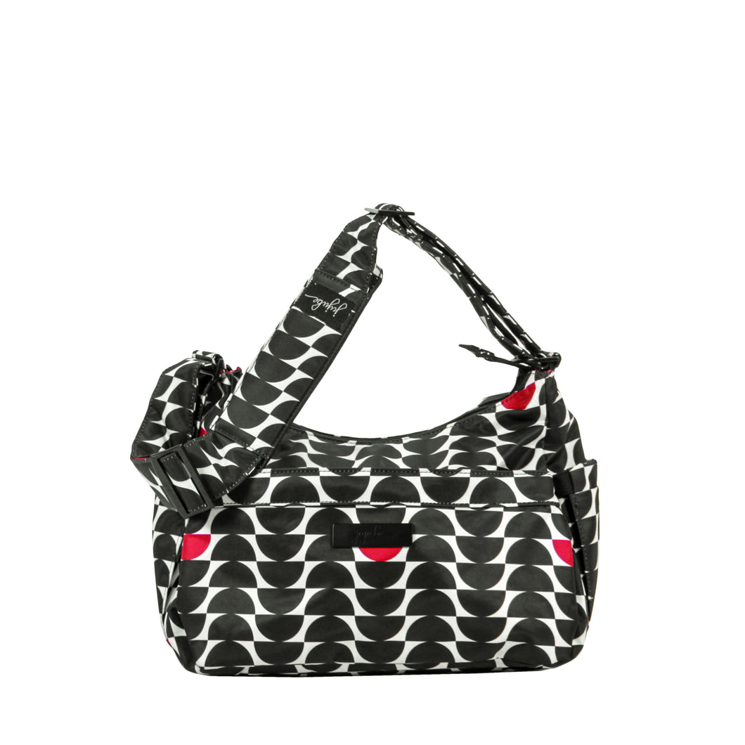 uJuBe Hobobe Purse Diaper Bag in Black Widow Front View